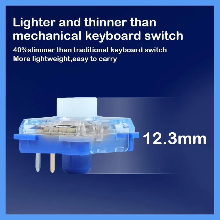 Kailh Deep Sea Silent Low Profile Keyboard Switch Mechanical Keyboard Switch for Deep Sea Island Whale Landing MINI 1353Hitbox