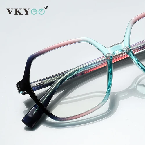 Imagen 2 del producto VICKY, gafas cuadradas geométricas con diseño de montura grande, gafas antiluz azul a la moda para mujer, gafas graduadas personalizadas 2140