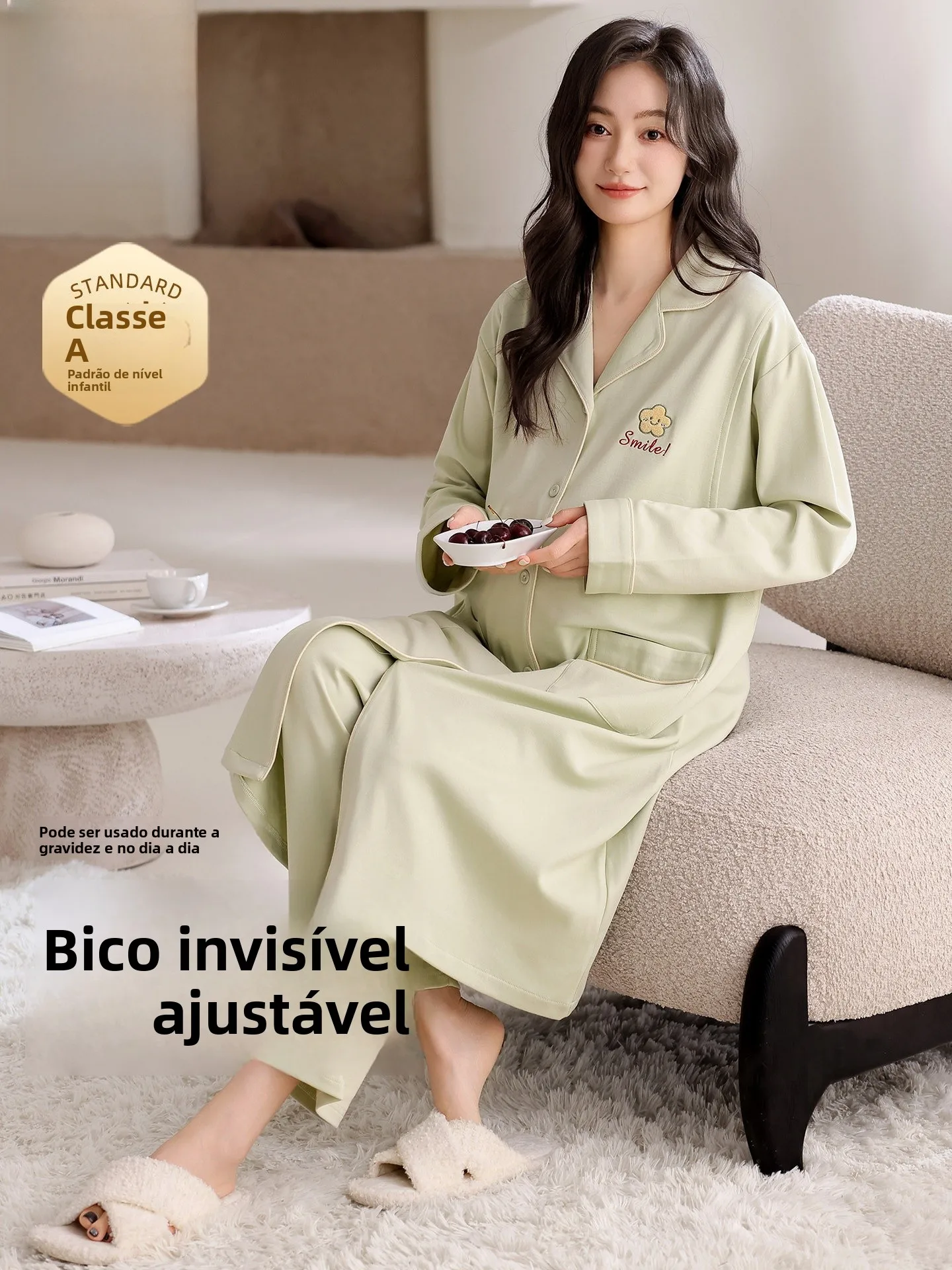 2026-new-cotton-pajamas-women's-maternity-sleepwear-long-sleeve-nursing-home-clothes-comfortable-loose-fit-cotton-gown