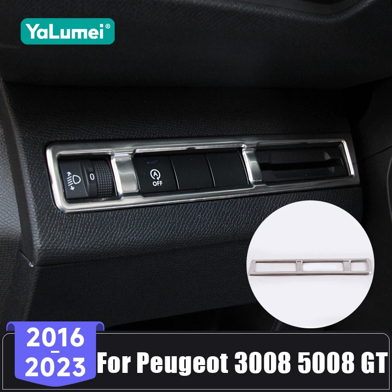 Für Peugeot 3008 5008 GT Hybrid 2016-2023 Autoscheinwerfer-Einstellschalter Bedienknopf Abdeckung