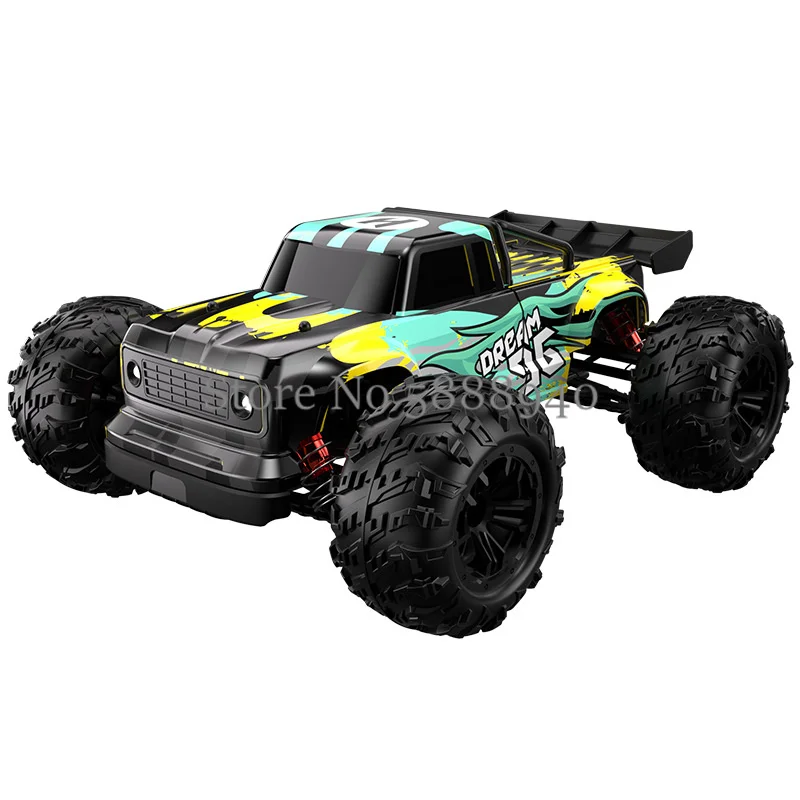 All Terrain Off Road High Speed Remote Control Car 1:16 4WD 80KM/H Rubber Tyre LED Car Light Ball Bearing Brushless RC Car Toy