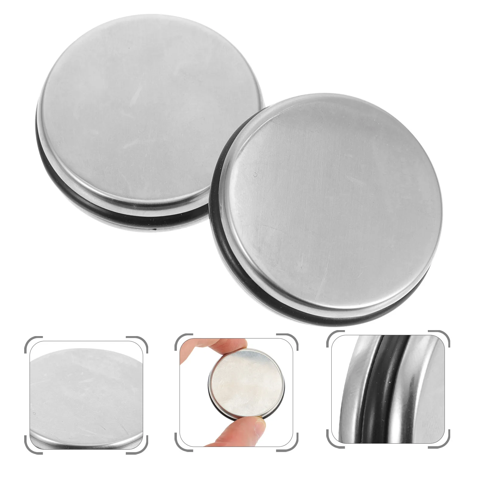 

2Pcs Washbasin Flips Plug Stainless Sink Drainage Plug with Thickened Silicone Gasket Easy Install No Tools Needed Rotatable