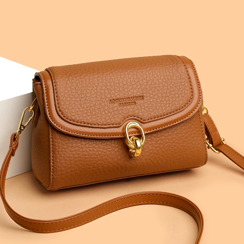 حقيبة كتف نسائية عصرية من الجلد الصناعي، محفظة صغيرة عبر الجسم، حقيبة يد أنيقة للسيدات للاستخدام اليومي، خفيفة الوزن وأنيقة"