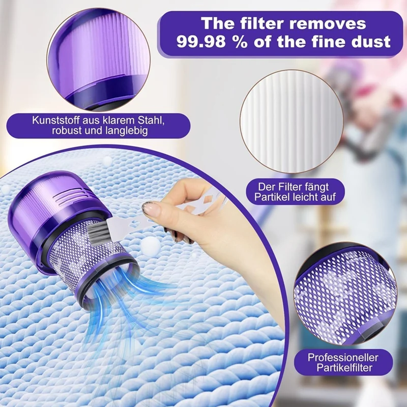 Sunflo peças de reposição filtro v11 para dyson, escova para aspirador de pó dyson série v11, acessórios de escova de substituição