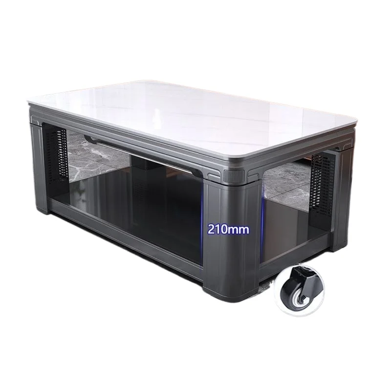 Movable lifting electric heating table coffee table electric stove table multi-functional fire table