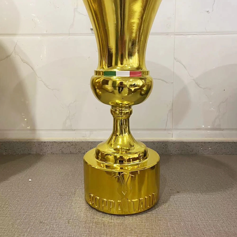 Imagem -05 - Copo Troféu Italiano Super Copa Réplica 1:1 Troféu Fãs de Ouro Presente Decorativo Lembrança Resina Coleção 44cm