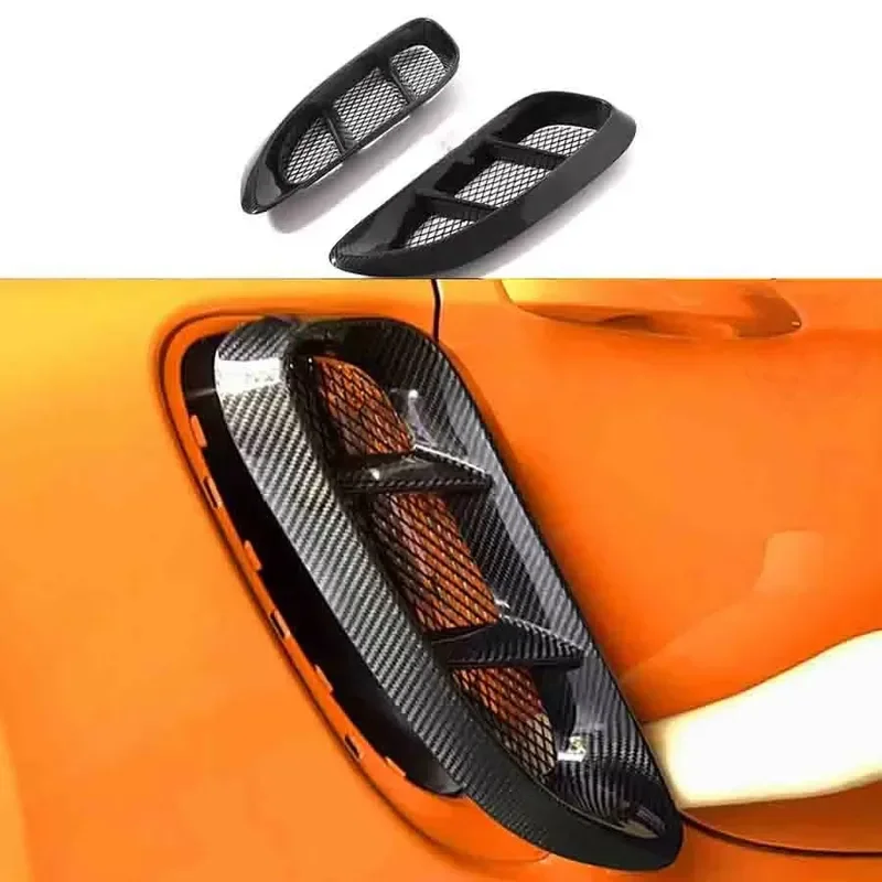 For Porsche 718 Cayman Boxster Carbon Fiber tuyere Set Auto Fender Side Air Vent Side wind knife Outlet Cover  body kit