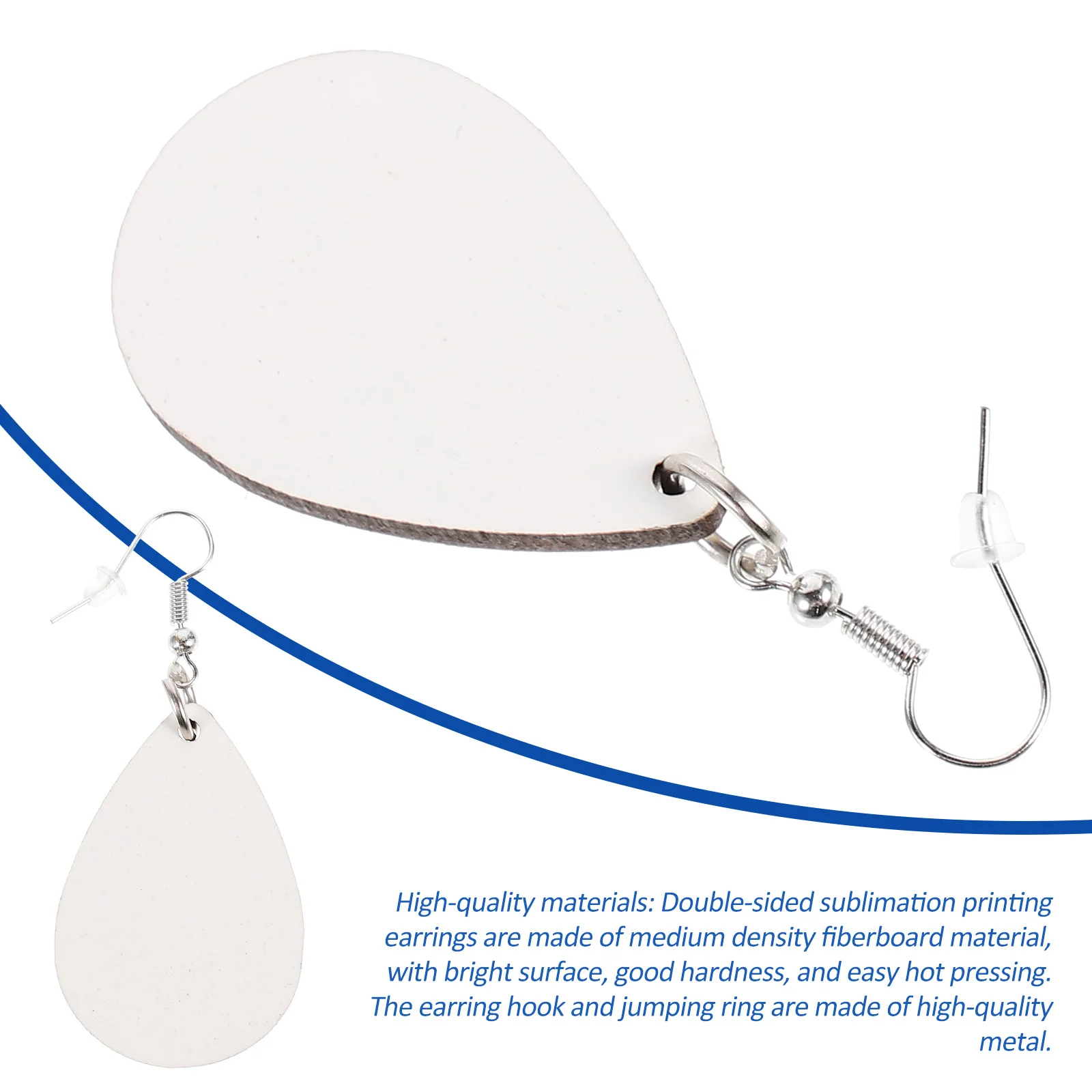 

Earring Sublimation Earrings Heat Transfer Round Neutral Fiberboard Unfinished Blank