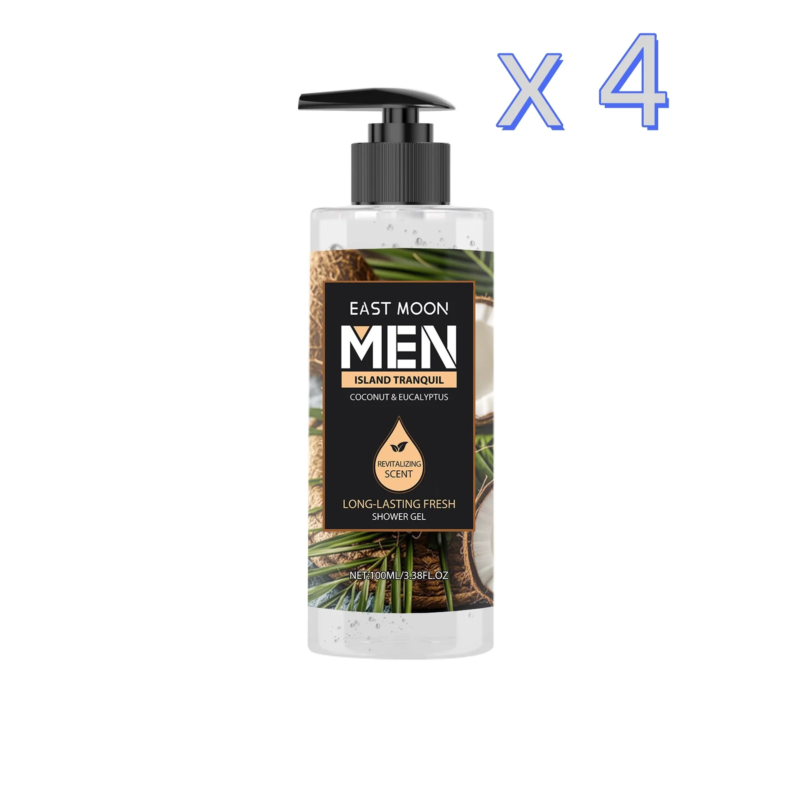 Żel pod prysznic East Moon Men Lasting Fragrance, głęboko oczyszczający, usuwający martwy naskórek, redukujący melaninę, wygładzający i odżywiający ciało