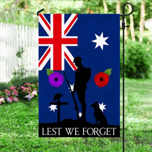 ANZAC Day Australia Flag Lest We Forget Garden Flag