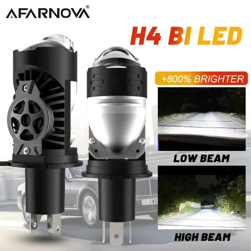 

H4/9003/HB2 LED Headlight RHD Bulb Projector Lens Canbus Super Bright LED 6000K Hi/Low Light Apply to Car&Motorcycle