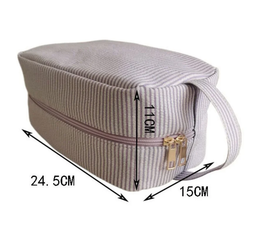 Striped Bubble Makeup Bag Personalized Name Travel Storage Bag Washing Bag Cosmetic Handheld Storage Bag