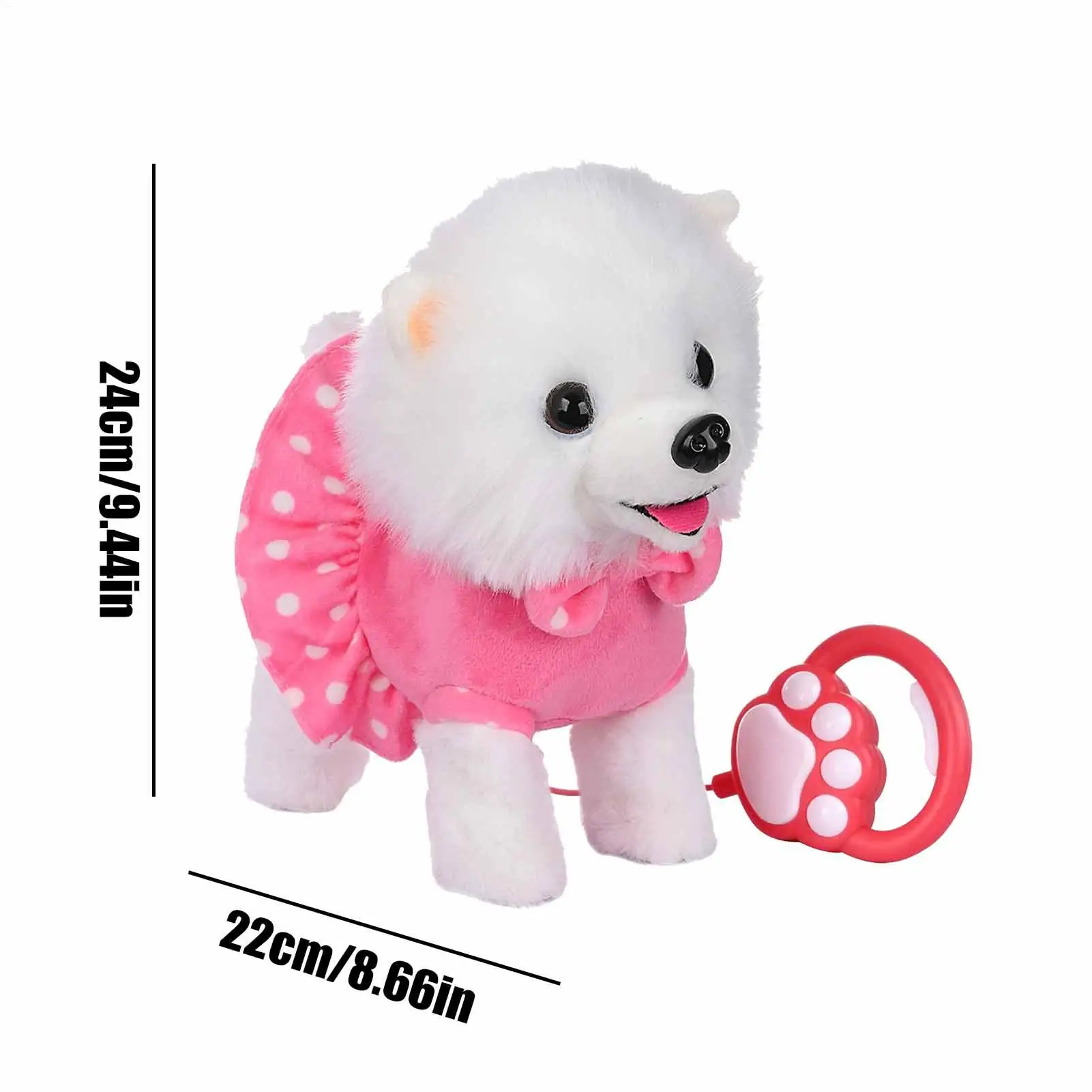 걷고 짖는 장난감 강아지 전자 인터랙티브 플러시 인형 전자 노래 장난감 어린이집 생일 휴일용