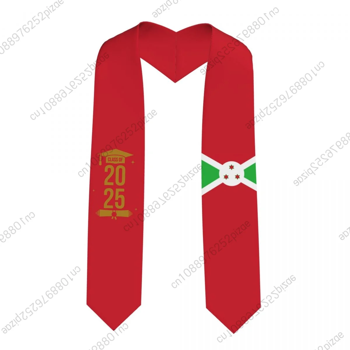 

Новый флаг Бурунди, класс 2025, 183*13 см, выпускной палантин, шарф с поясом для международных студентов, гордый