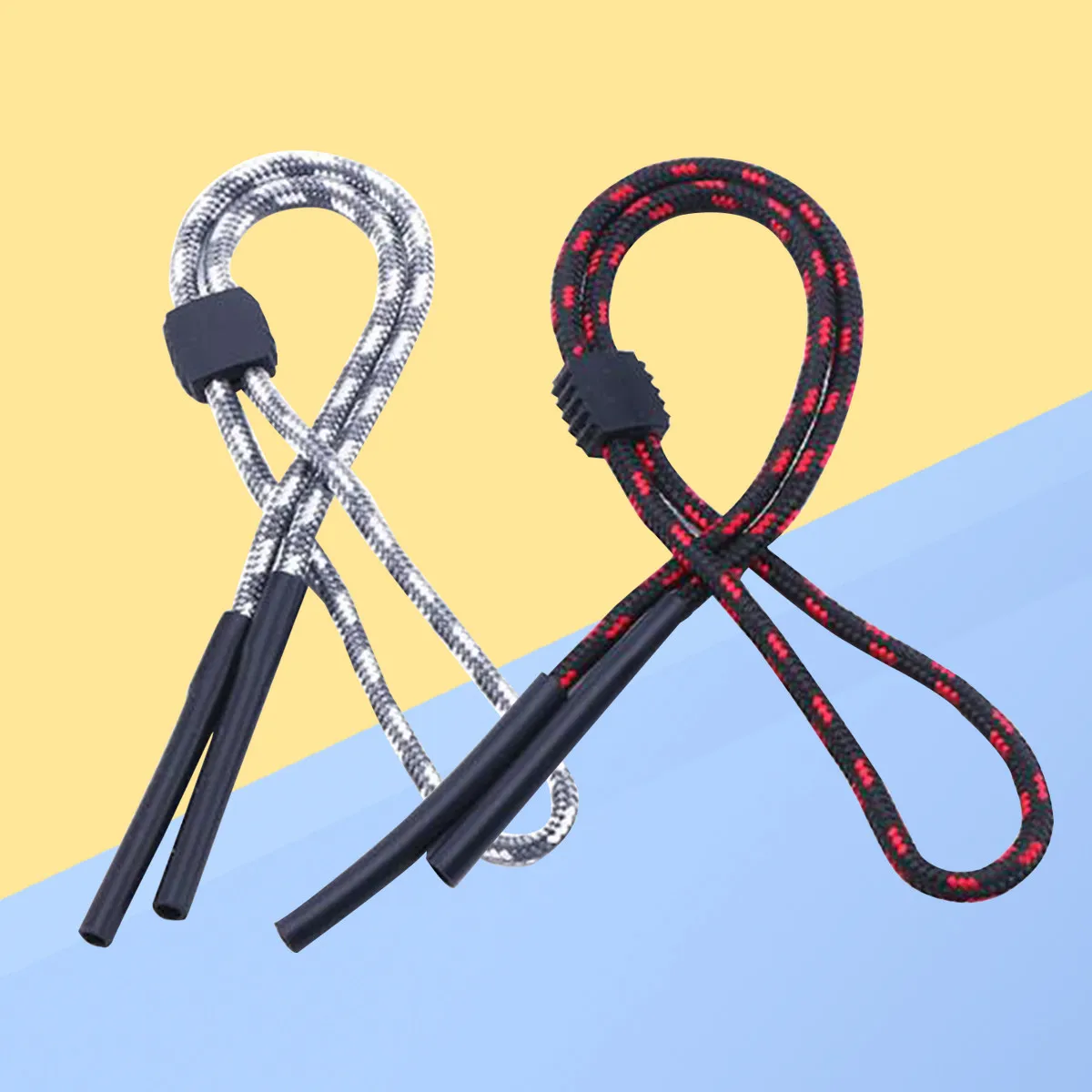 2Pcs Eyeglass Strap Glasses Holder Cotton Eyewear Cord Anti Hook Sports Outdoor Travel Sunglasses Chain Spectacle Sun Glasses