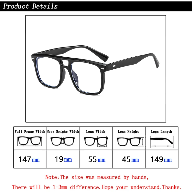 النساء جسر مزدوج مكافحة الأشعة الزرقاء التقدمية متعددة البؤر قصر النظر الطيار نظارات الرجال نظارات قصر النظر البعيدة الطلاب