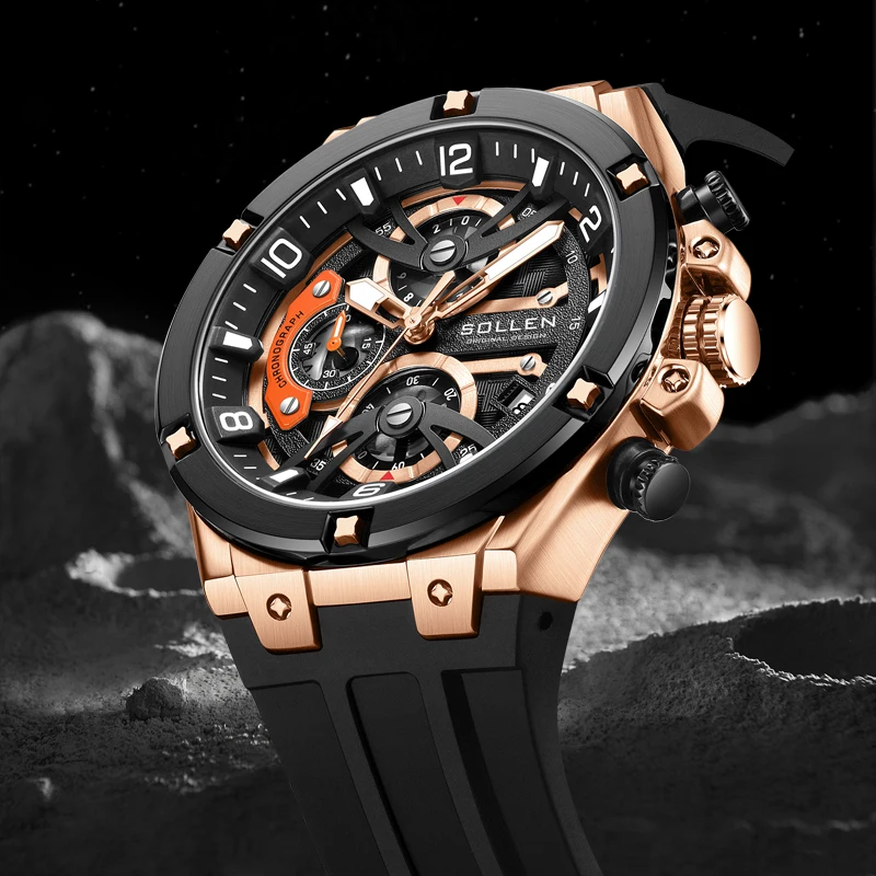 นาฬิกาข้อมือผู้ชาย Pagani Designs แฟชั่นสั่งทำพิเศษสำหรับผู้ชาย สายซิลิโคน กันน้ำ Relogio Masculino