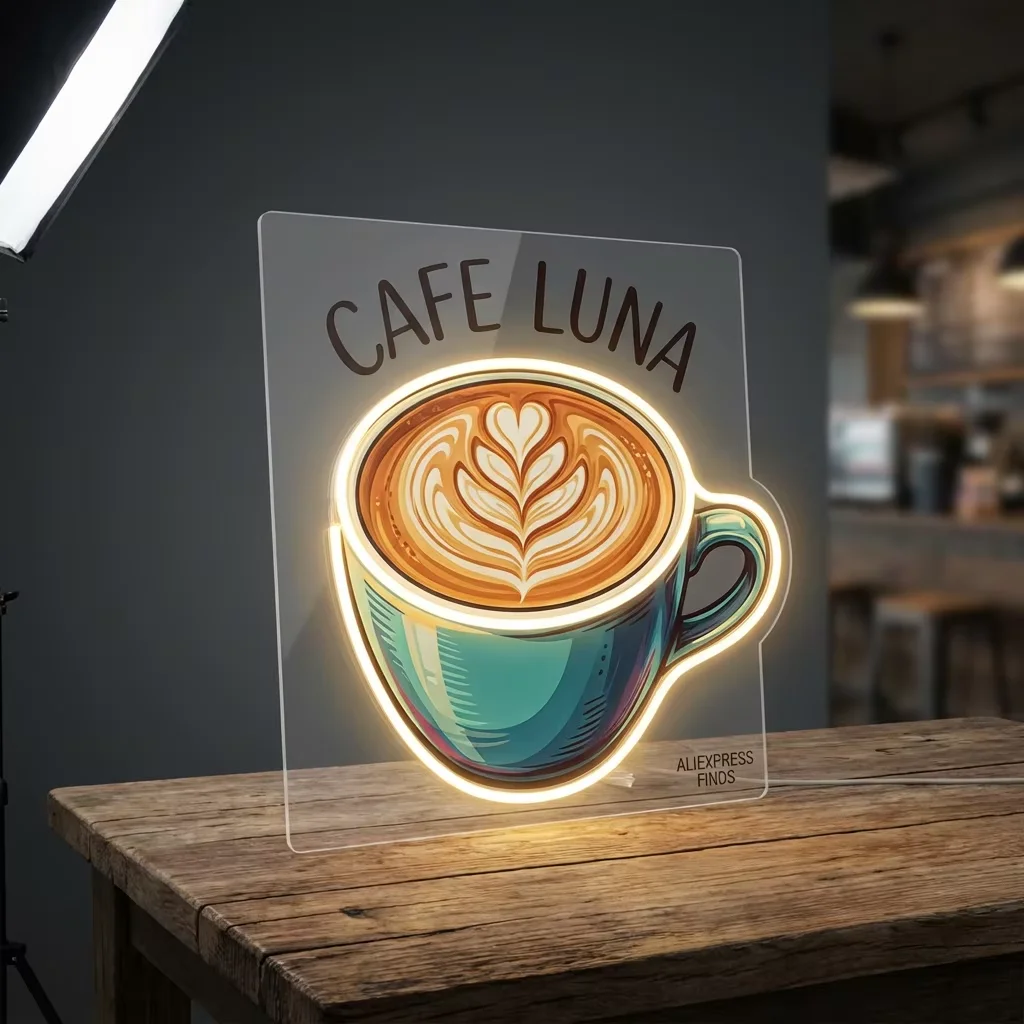 Custom LED Neon Sign Large Size Business Logo Commercial Grade Signage Restaurant Cafe Bar Office Storefront Decor Wall Light