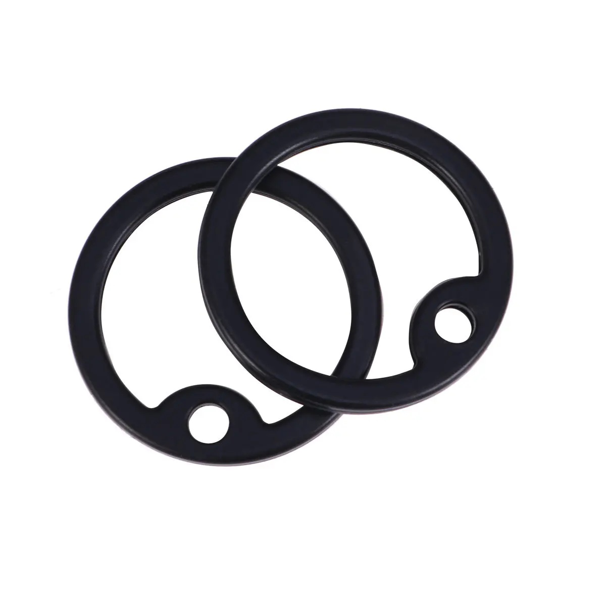 

2Pcs Silicone Dog Tag Silencers Round Military Id Tag Covers Reduce Clanking Protect Edges Black