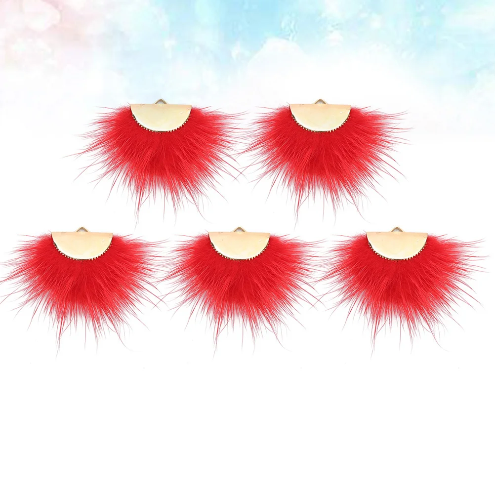 5 قطعة مروحة الشعر على شكل القرط قلادة DIY زخرفة الزينة للإناث قلادة سوار صنع المجوهرات #1