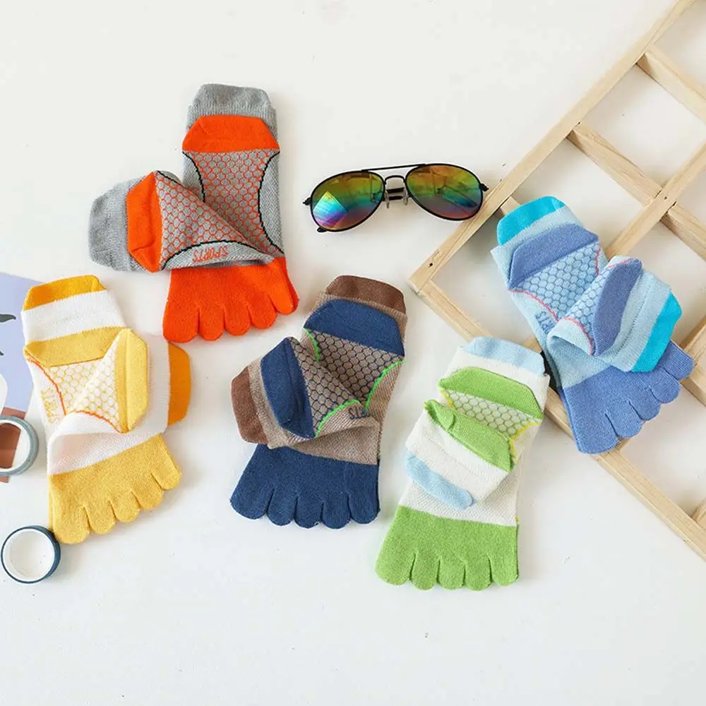 

Breathable Sport Cotton Children Anti-slip Split Toe Socks Short Tube Socks Hosiery Five-Finger Socks