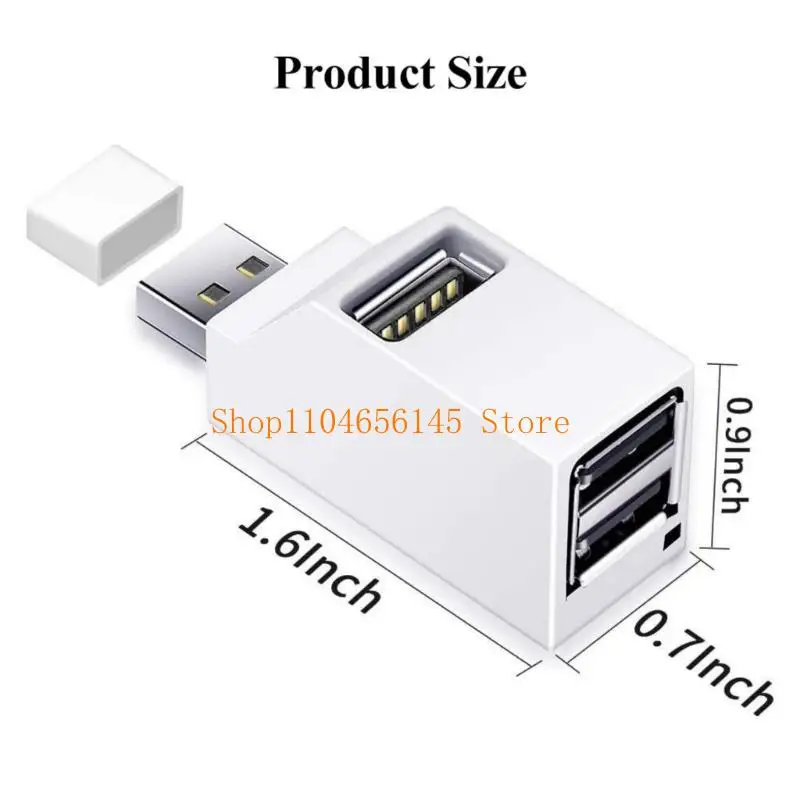 5AsD USB2.0 Hubs Splitter 3 Port Expander für Laptop -Auto -Tablettenluft