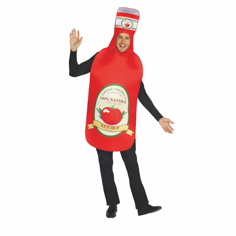 Carnival  Party Cosplay Ketchup Costume For Adult And Children