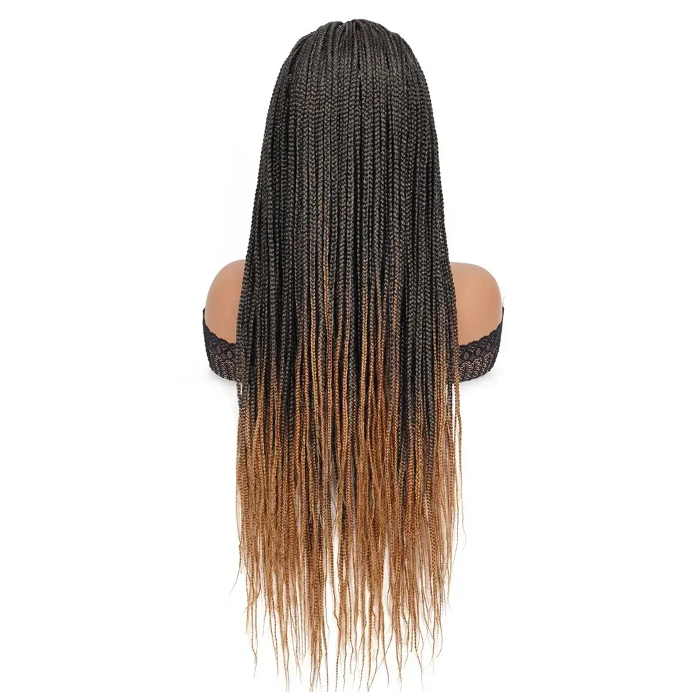 Peruca trançada de renda completa sintética jumbo tranças peruca para mulher 24 Polegada afro dreadlocks renda transparente peruca de cabelo do bebê moda