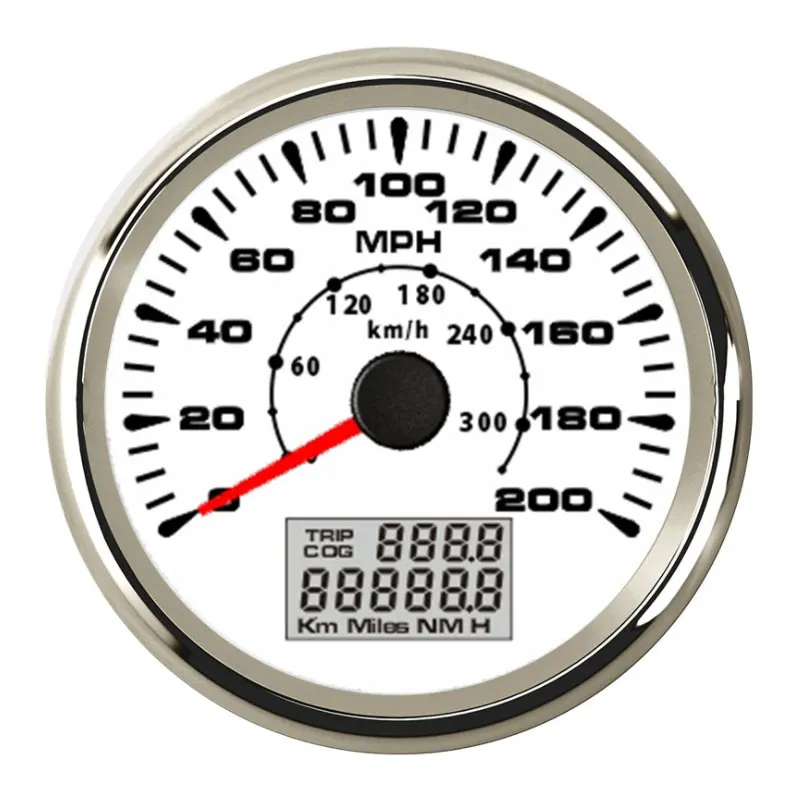 85mm High Quality Universal Car VDO 0~200 Kmh Mph Electric Gps Speedometer with Odometer