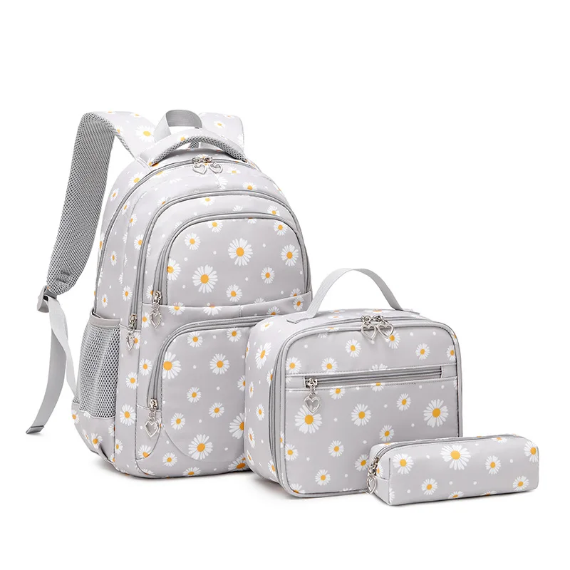 Alunos do ensino primário Schoolbag, Mochila impressão fresca, À prova d\'água pequena Daisy Bag, Casual Outdoor Bag, Bonito