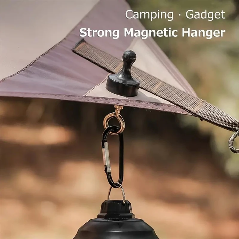 Camping Magnetic Hooks,Magnet Clip Hanger With Carabiner,Tent Canopy Magnetic Hooks, Suitable Camping Hiking Traveling