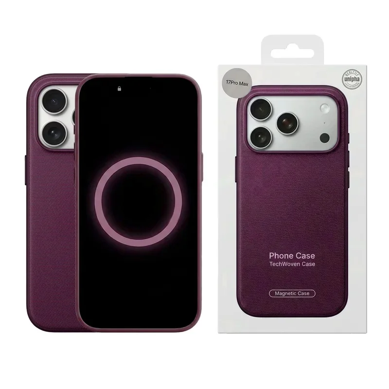 New Original Technology Woven Magnetic Case For iPhone 18 Pro 17 16 15 14 13 12 11 Pro Max Wireless Charging Woven Texture Cover