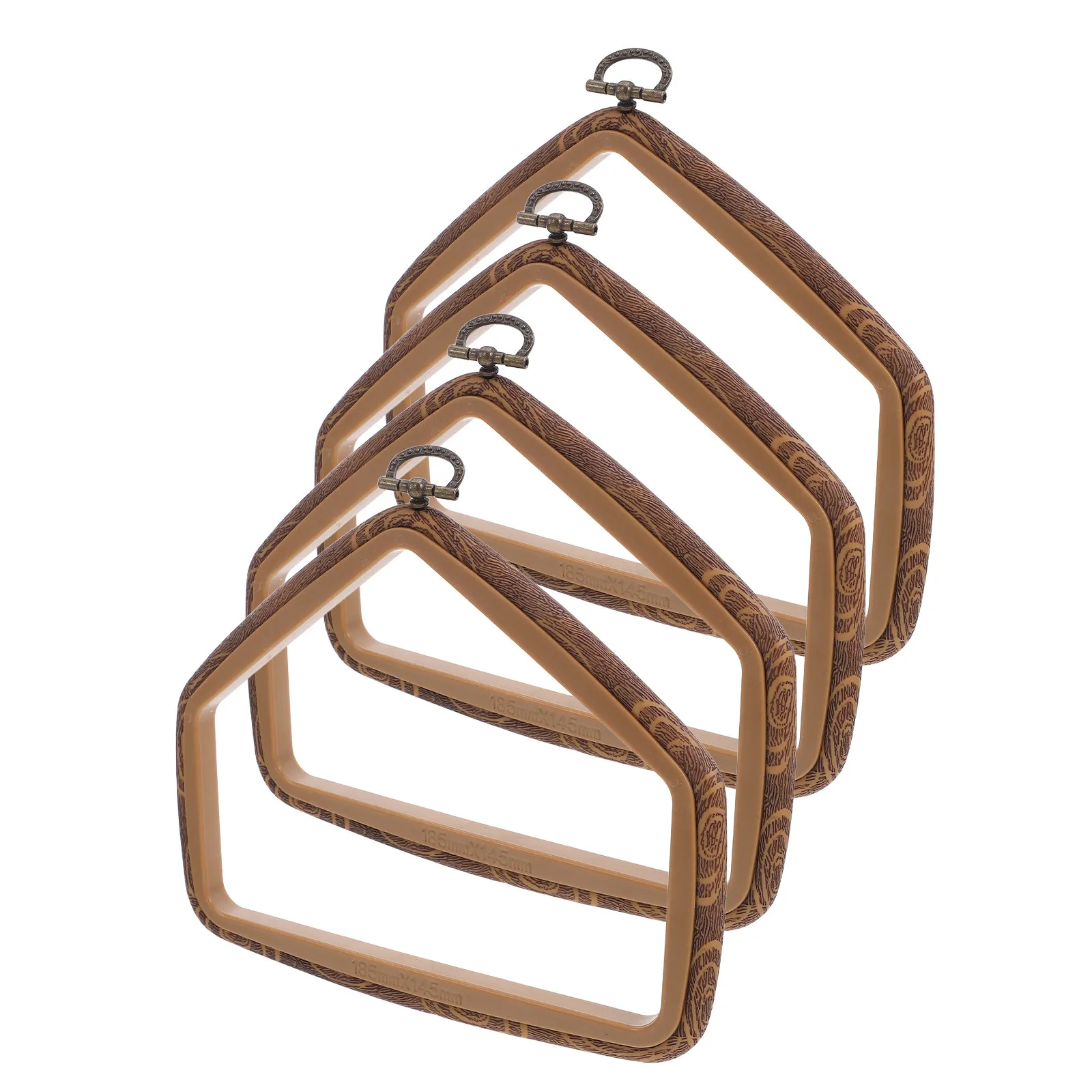 

Набор из 4 штук: Декоративные пяльцы в форме домика, имитация дерева, для вышивки крестом, рукоделия, декора стен, ручной работы