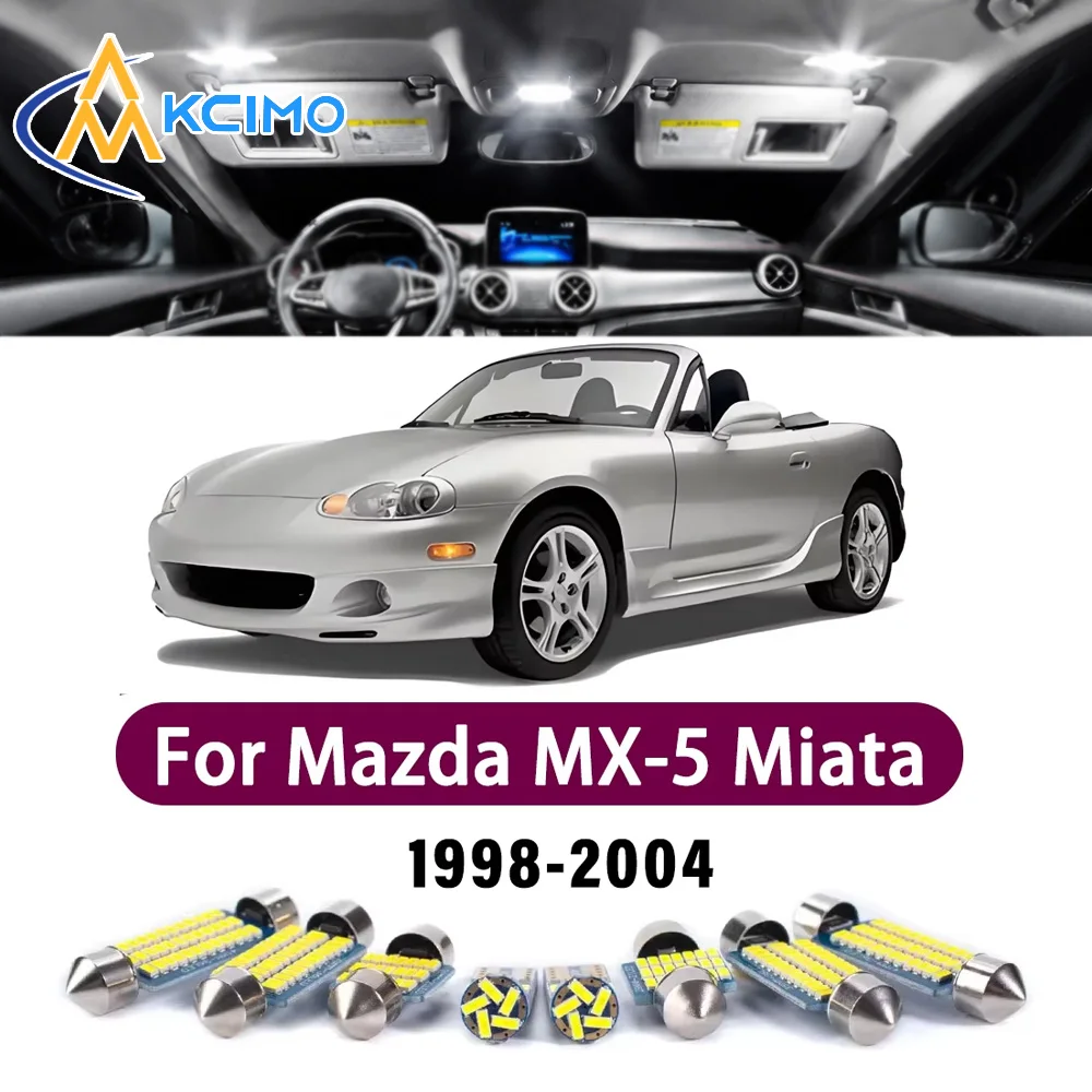 High-Quality Light Bulb For Mazda MX-5 Miata 1998-2004 Premium Easy Install Bright Interior Reading Safer LED Error-Free Lights