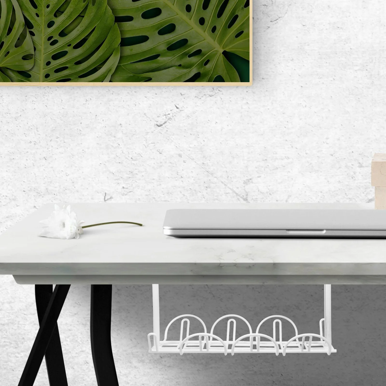 

2 set Desk Cable Rack Durable Wire Management Bracket For Under Desk Cord Bracket Cord Organizer Storage Power Strip Holder