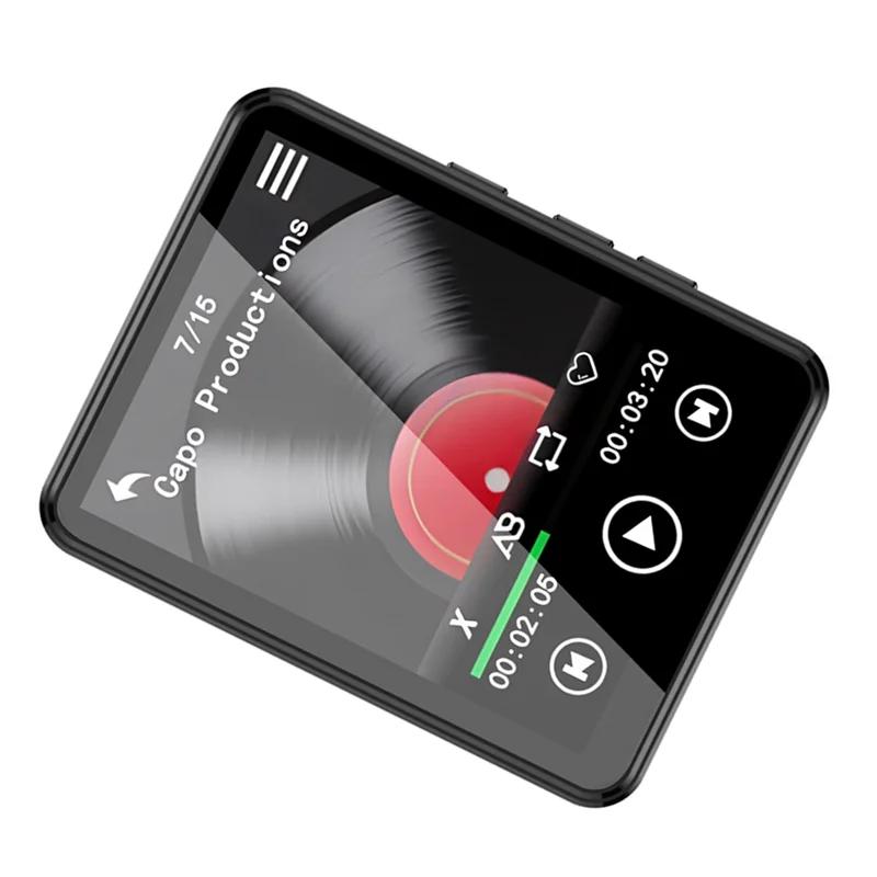 2.4 Inch MP3 Player Support Bluetooth Full Screen Touch Hifi Music Player Built-In Speaker With E-Book /FM/Radio/Video