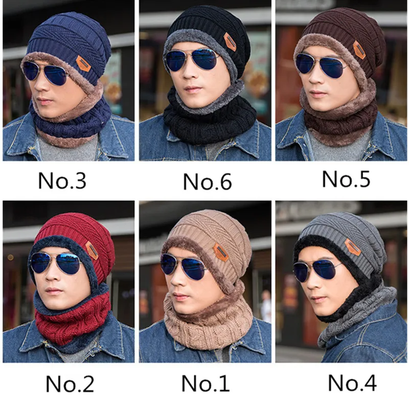 Maschera invernale Scaldacollo Berretto lavorato a maglia Bavaglini da sci Cappello Sport sulla neve Motoslitta Uomo Donna Beanie Skullies Berretti Addensare Sciarpa Maschera
