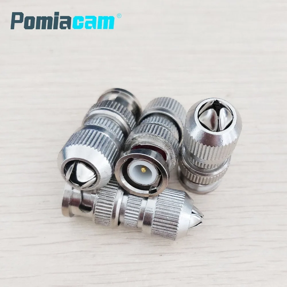 100 Pcs/lot Wholesale BNC Male Lotus Bunga untuk Konektor Kabel Coaxial Adaptor Coupler untuk Kamera CCTV Gratis Pengiriman