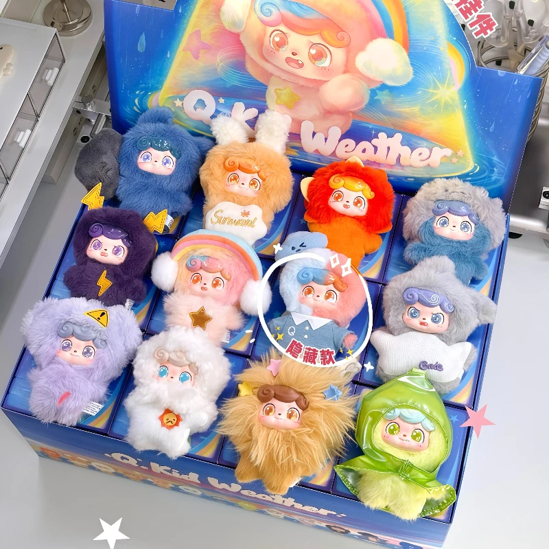 

Q.Kid Original Weather Baby Mini Series Blind Box Q.Kid Vinyl Plush Doll Mystery Box Keychain Pendant Ornament Birthday Gift Toy