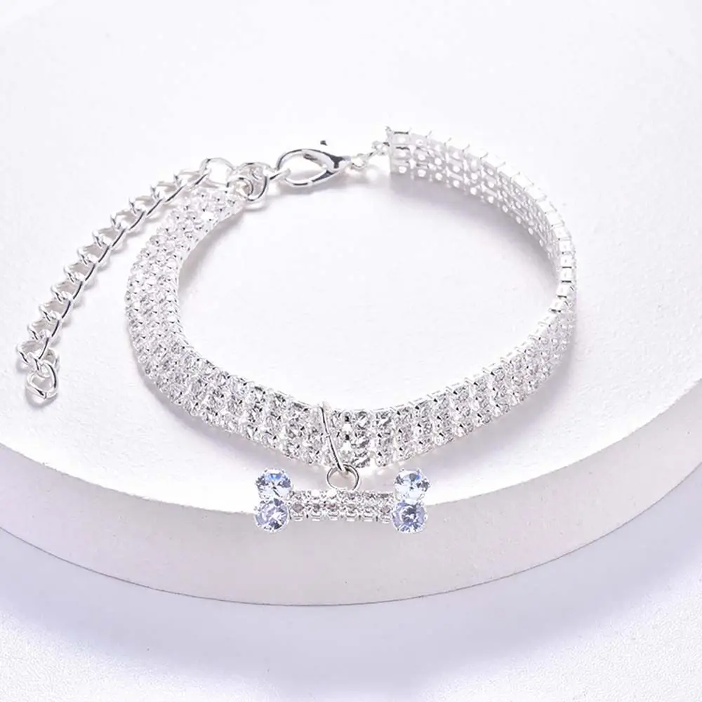 

Diamond Adjustable For Cat and Dog Jewelry Dog Chain Puppy Accessories Cat Jewelry Dog Necklace Pet Supplies Pet Collar