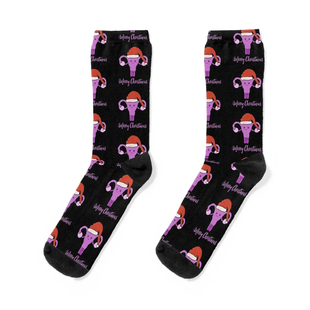 

Merry Christmas! Cute uterus Socks new in's anti slip football floor Men Socks Women's