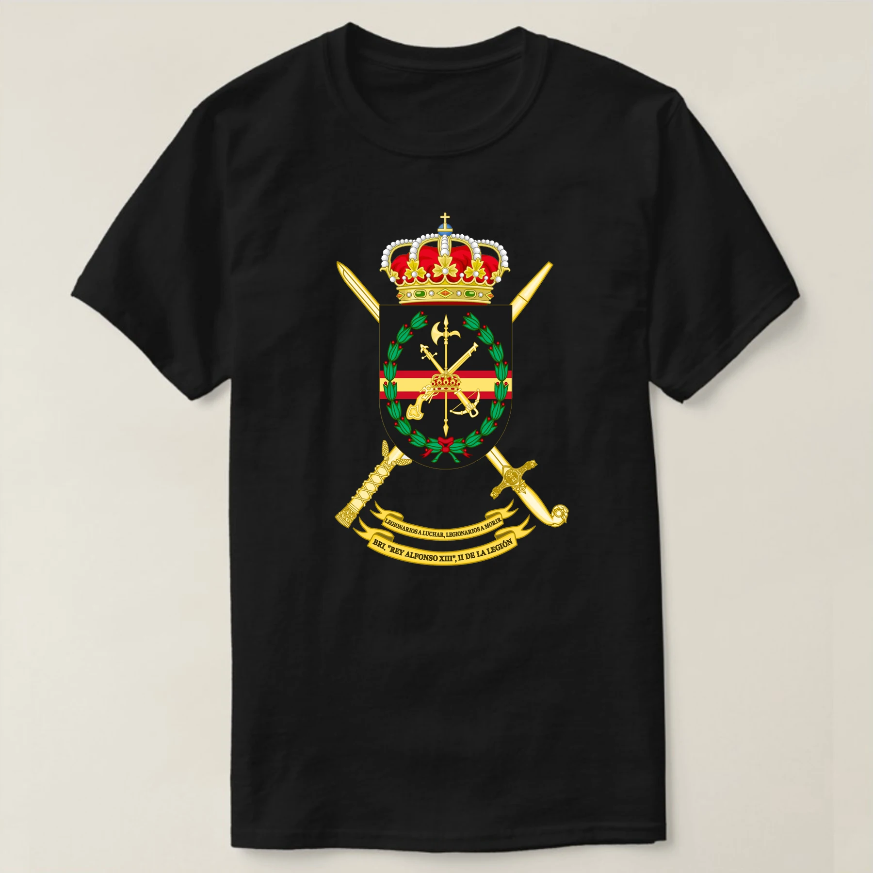 

Brigada Rey Alfonso XIII, II De La Legión T Shirt. 100% Cotton Short Sleeve O-Neck Casual T-shirts Loose Top New Size S-3XL