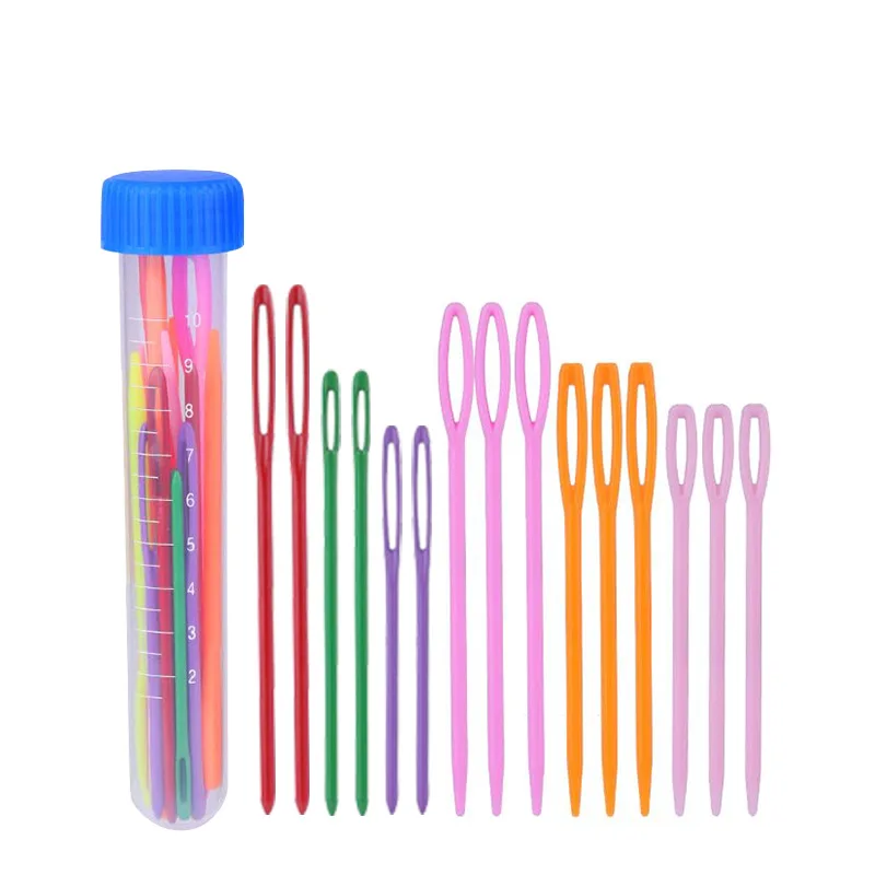 Knitting Tool Kit Crochet Locking Stitch Markers Large Eye Plastic Weaving Needles DIY Handmade Knitting Accessories Storage Box