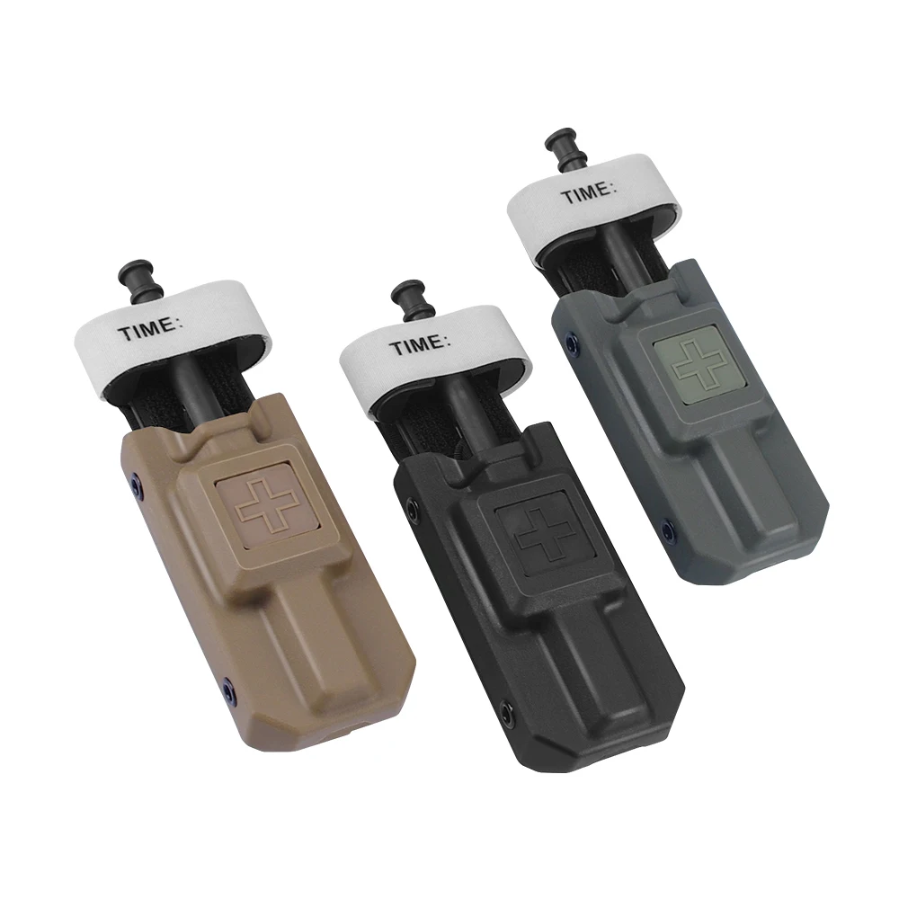 Boîte de rangement de garrot tactique d'extérieur, manchon médical à traction rapide, sac EDC, Kits de premiers secours, Bandage de sauvetage rotatif en Nylon