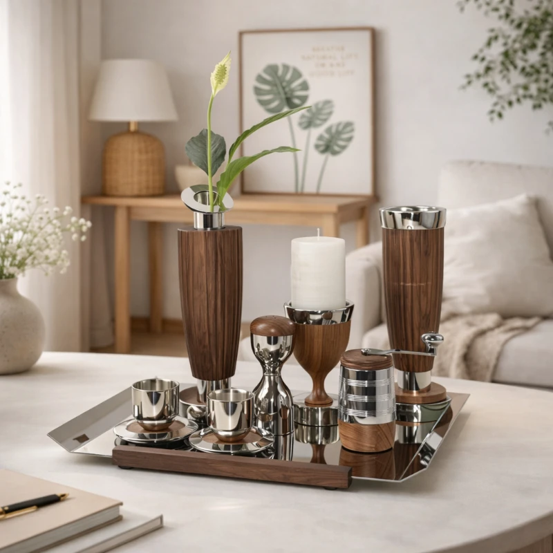 StainlessSteel Fruit Tray Elevated Cake Stand Snack Plate Candy Dish Coffee Table Display for Home Hotel Decorative Serving Tray
