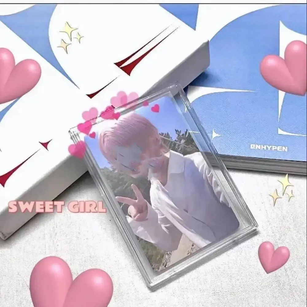 카드 브릭 연예인 카드 보호 커버, 카드 보관 쉘, 투명 쉘 카드 브릭, 작은 보관 도구, 아크릴 카드 커버