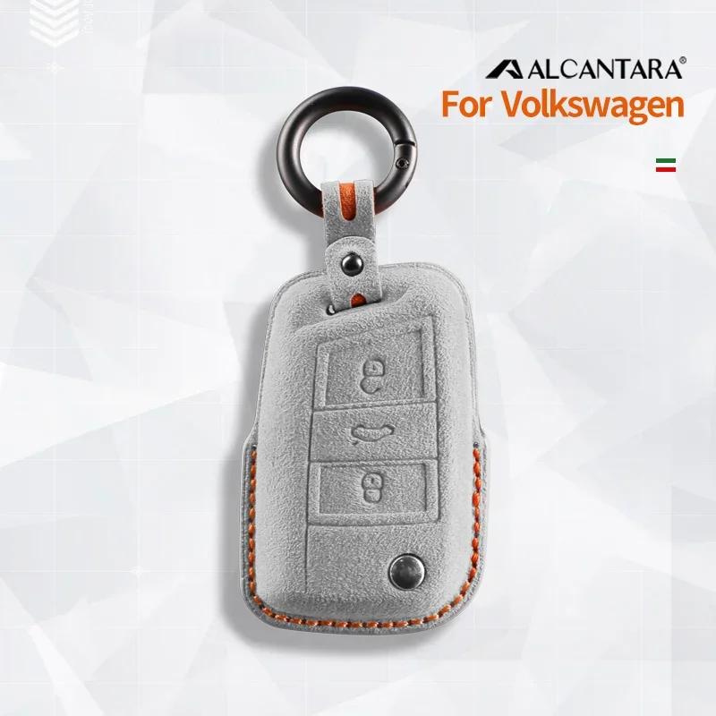 

Italian suede Car Key Case Cover For VW Volkswagen Tiguan Mk1 Mk2 Magotan Passat B5 B8 Polo Golf 4 5 6 7 Mk7 Jetta Keychain