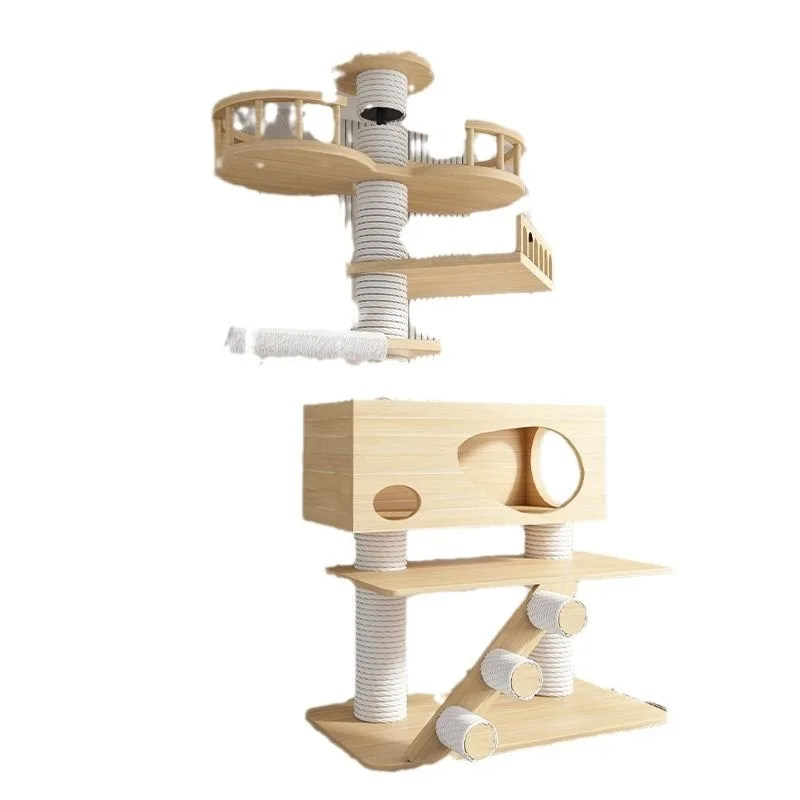 

Cat climbing frame Tongtian pillar, solid wood multi-layer, no punching cat nest tree