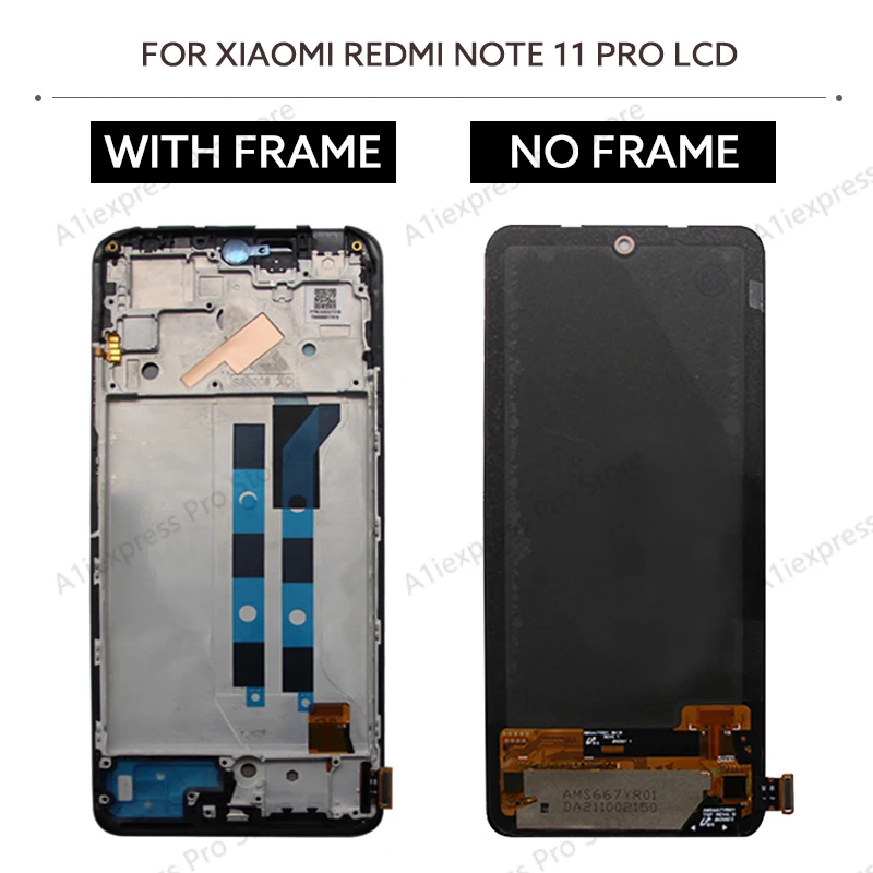 LCD Display Screen For Xiaomi Redmi Note 11 Pro 4G 5G Touch Screen Digitizer Assembly 2201116TG 2201116TI 21091116I 2201116SG image 5