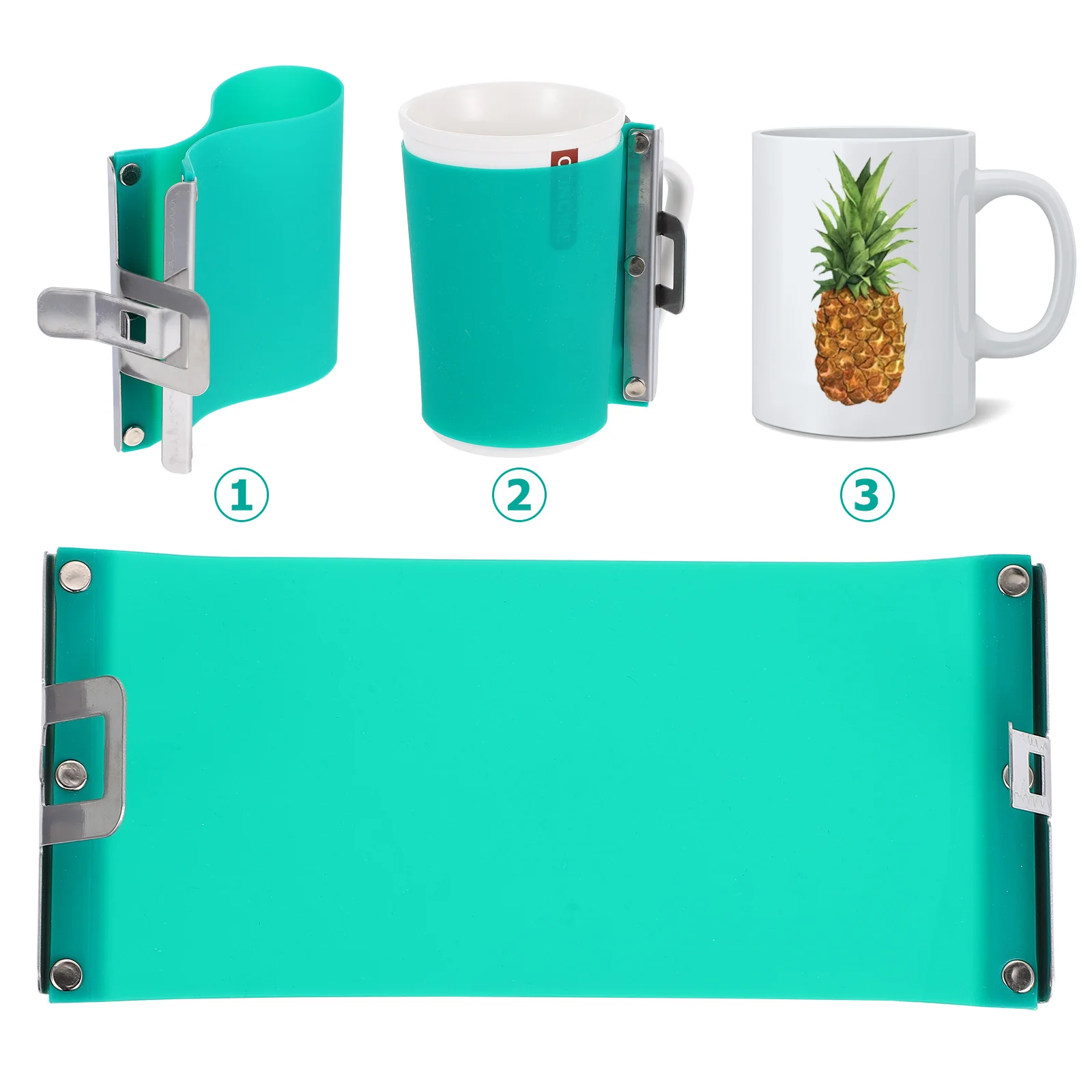 

3 D Mug Clip Mugs Leakproof Fixture Holder Wrap Clamp Heat Transfer Sublimation Adjustable Travel